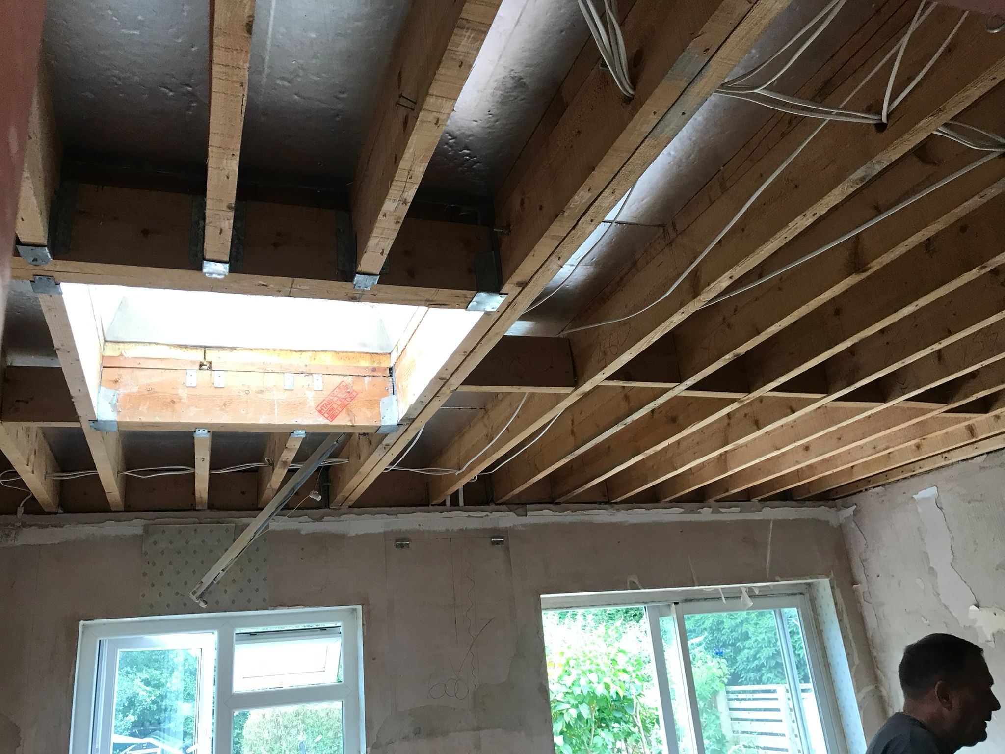 Internal structural building work in progress